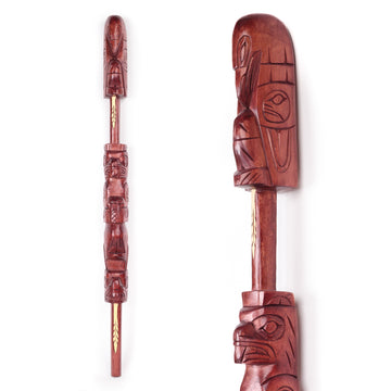 Raven, Beaver, and Killerwhale - Yellow Cedar Talking Stick
