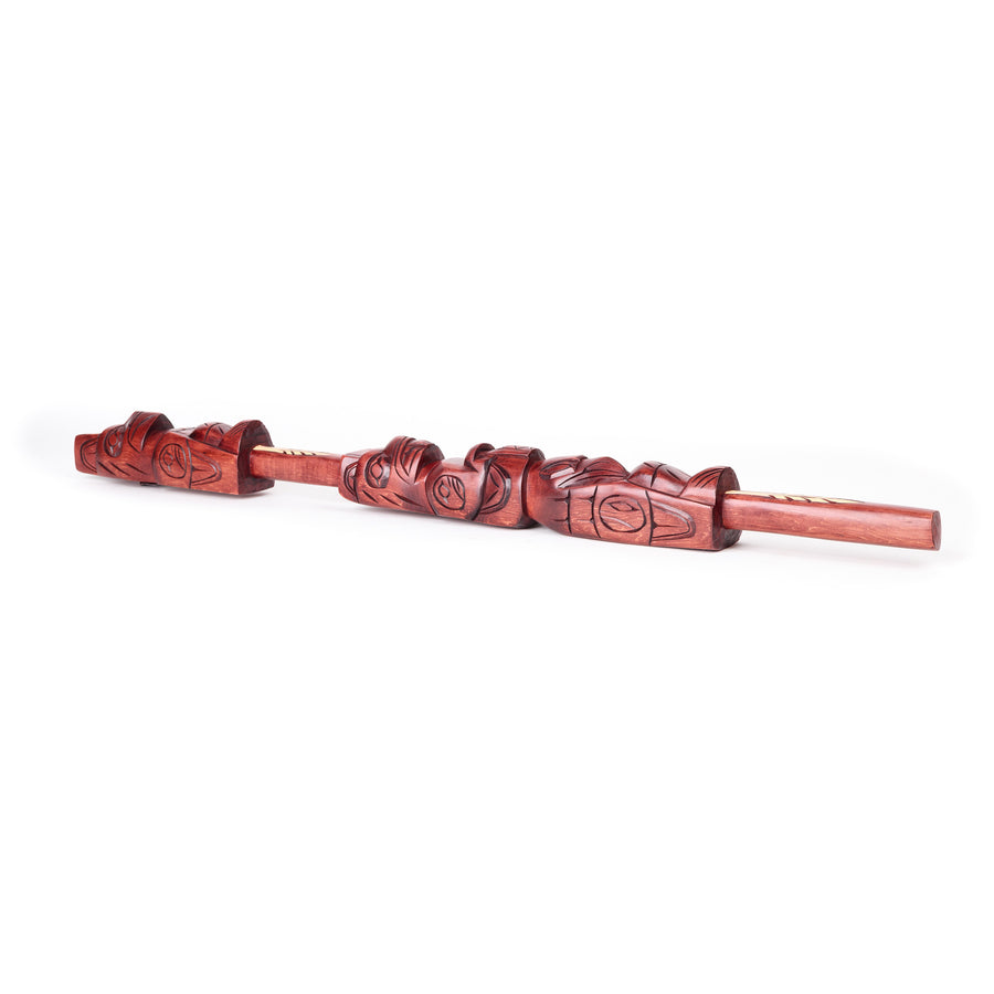 Thunderbird, Beaver, and Raven - Yellow Cedar Talking Stick