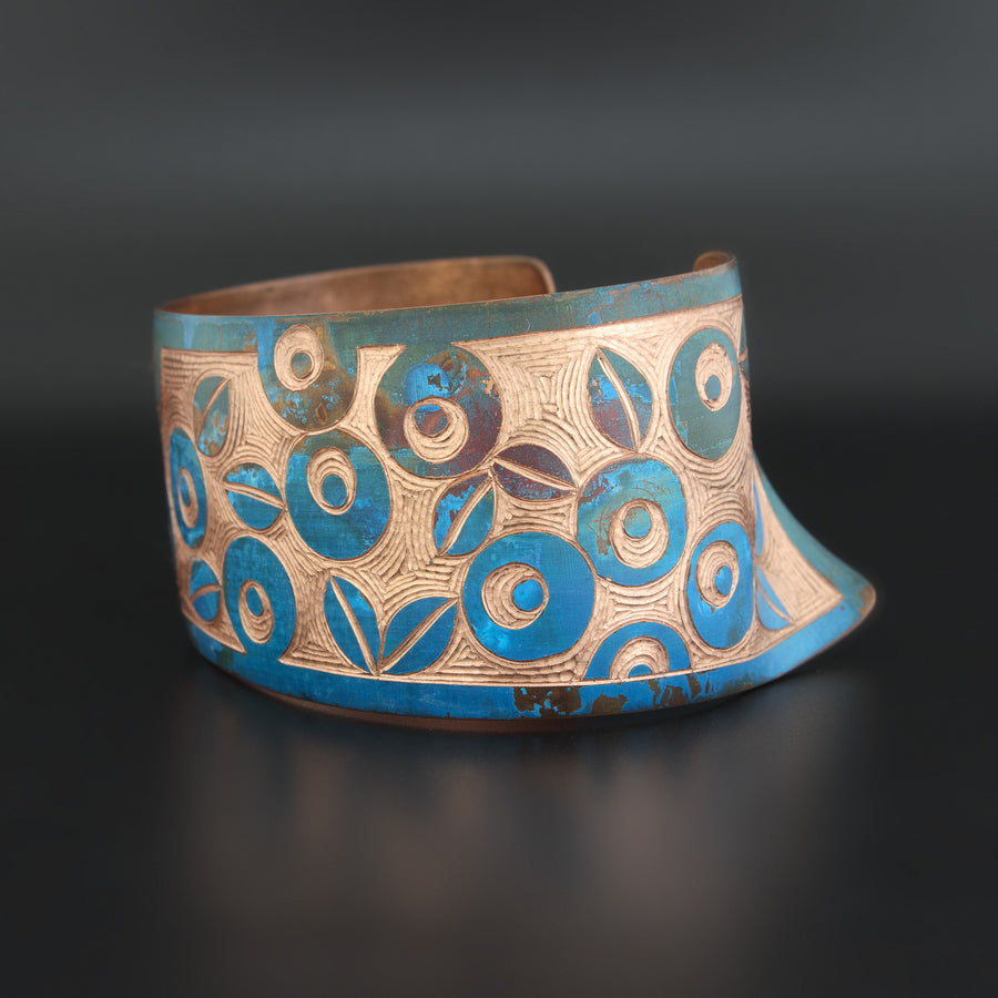 Blueberries - Copper Bracelet