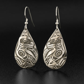 lax gibuu (Wolf) - Silver Earrings