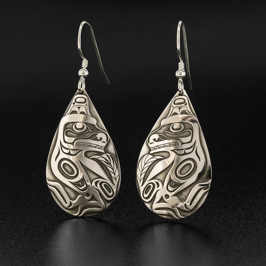 lax gibuu (Wolf) - Silver Earrings