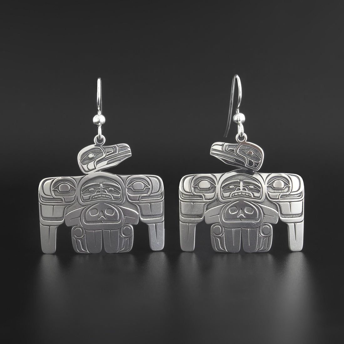 Raven House - Silver Earrings