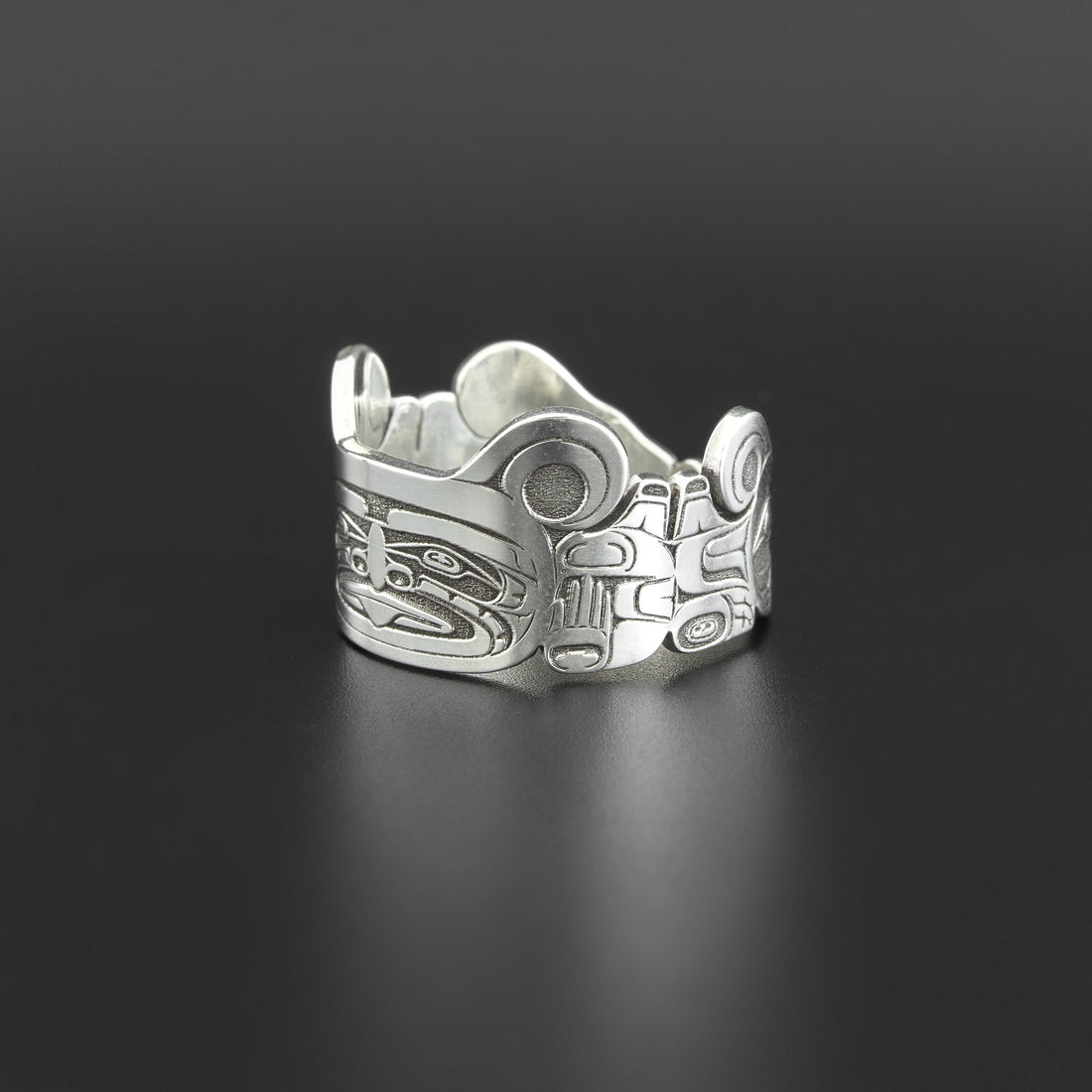 Sisiutl Protection Band - Silver Ring