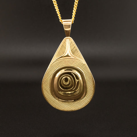 Raindrop - 14k Yellow Gold Pendant