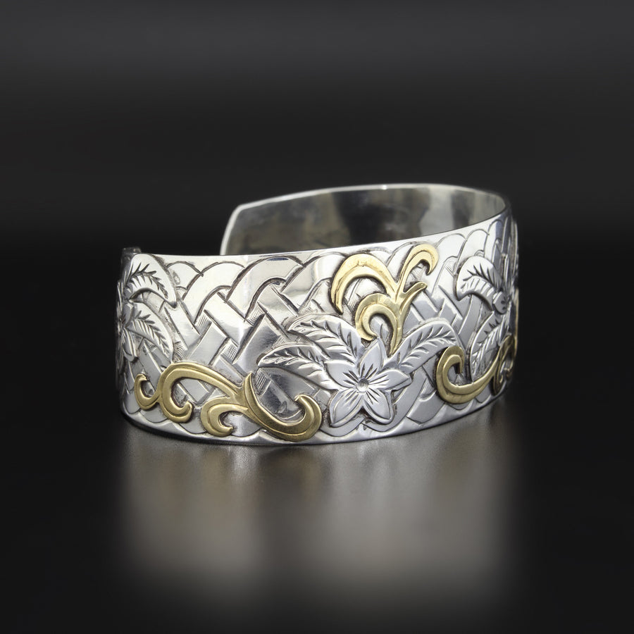Basket of Flowers - Silver Bracelet