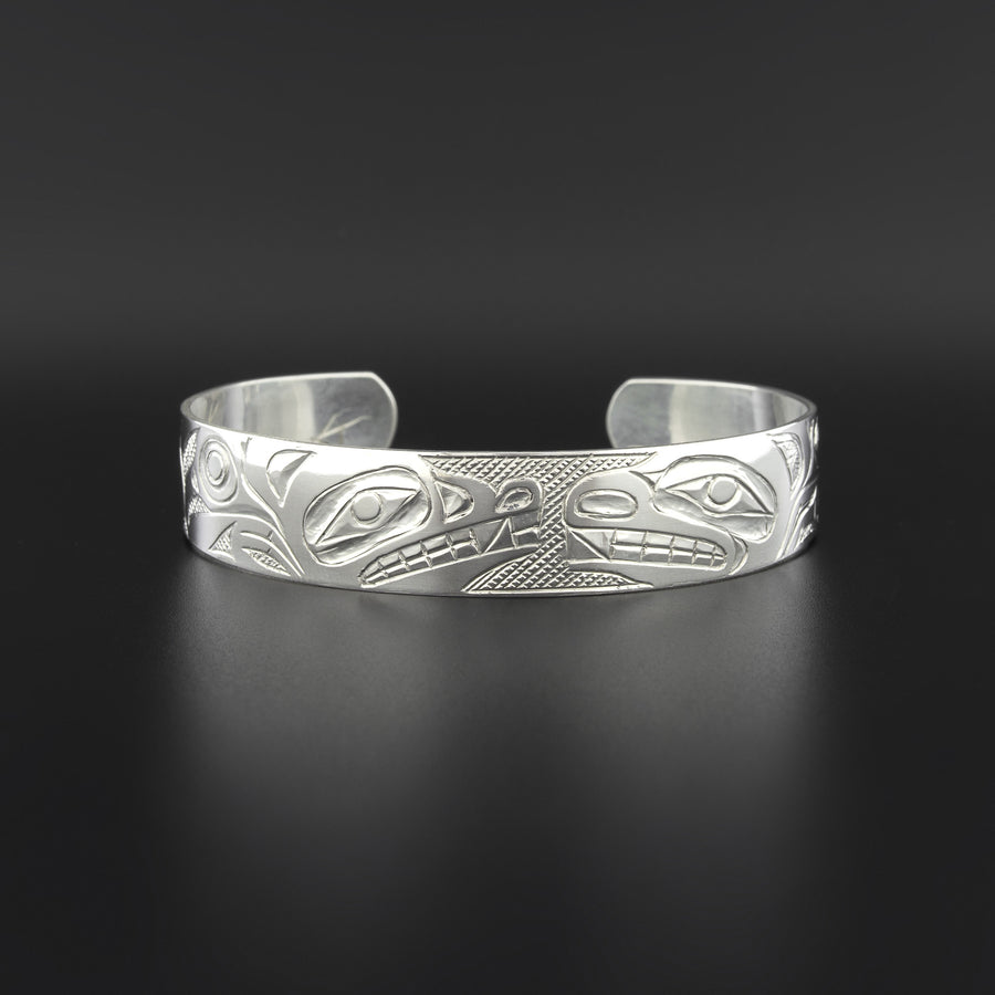 Bear and Wolf - Silver Bracelet