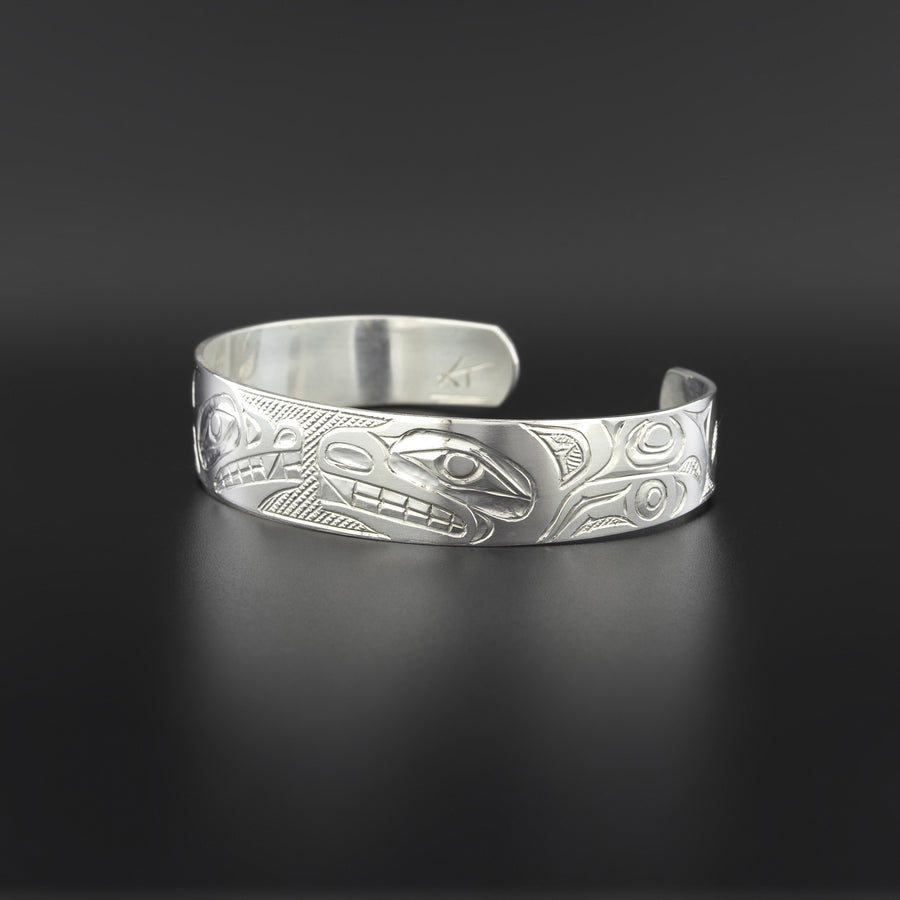 Bear and Wolf - Silver Bracelet