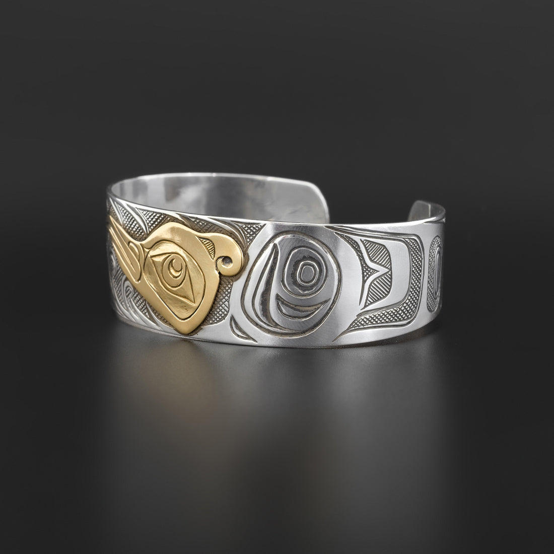 Hummingbird - Silver Bracelet with 14k Gold