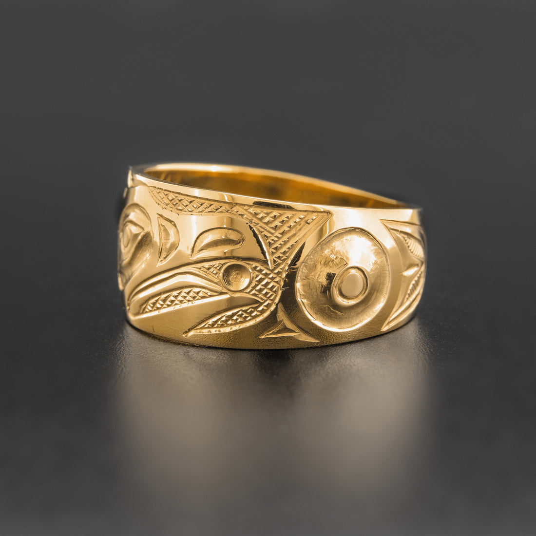 Raven and the Light - 14k Gold Ring