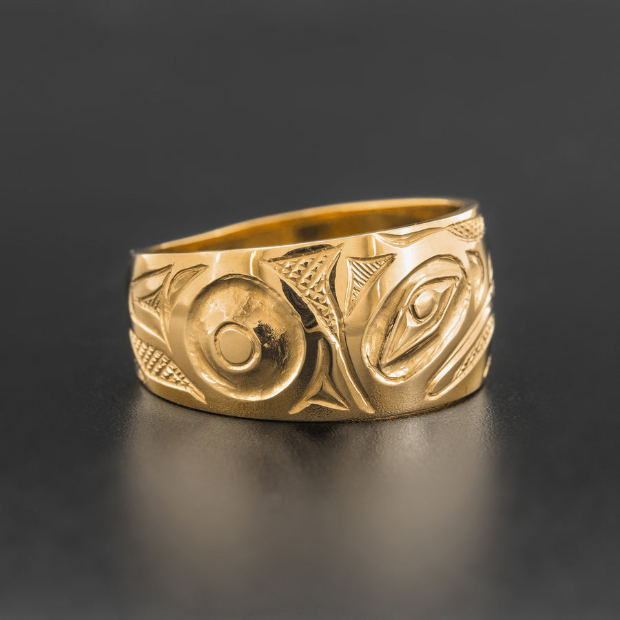 Raven and the Light - 14k Gold Ring
