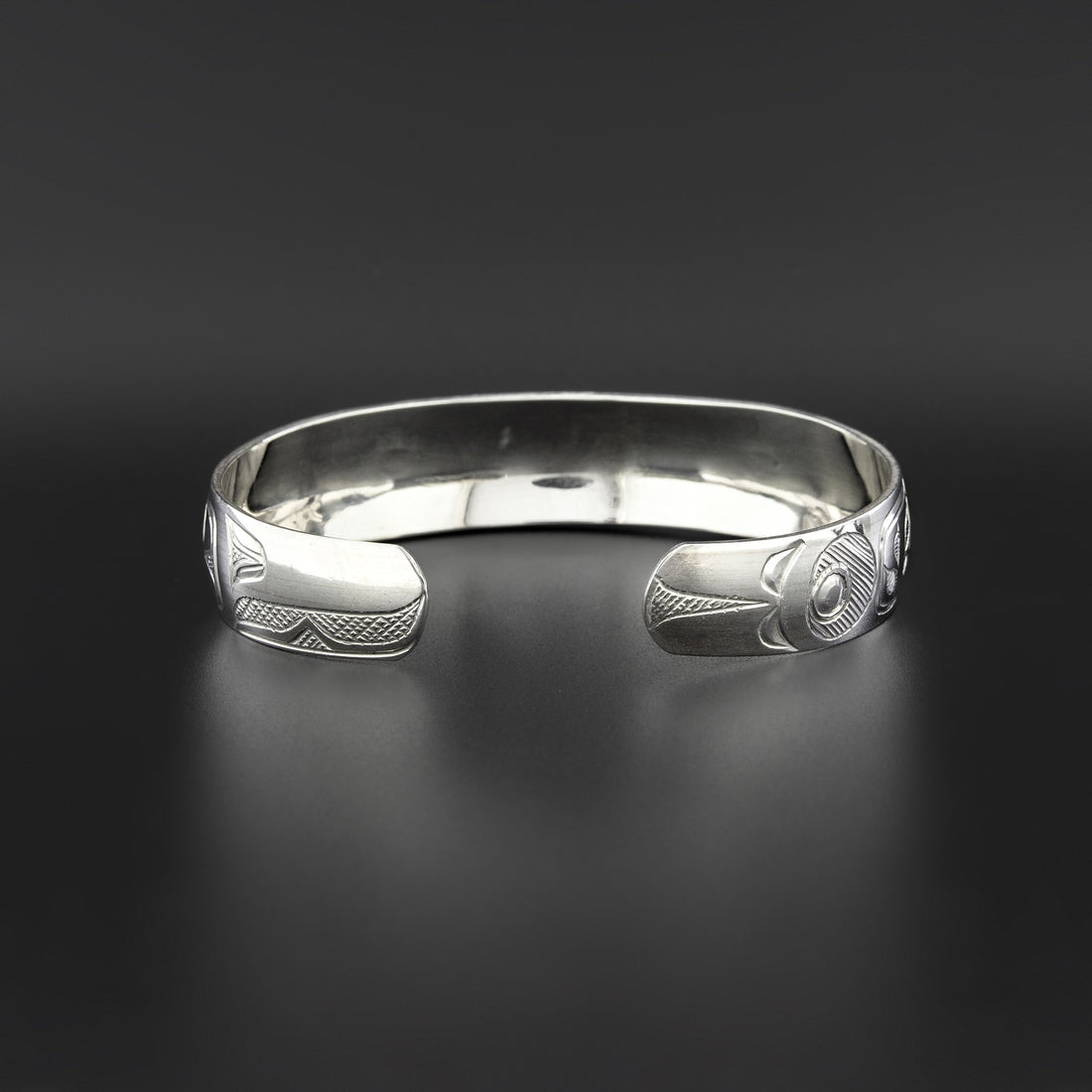 Eagle and Raven - Silver Bracelet with 14k Gold
