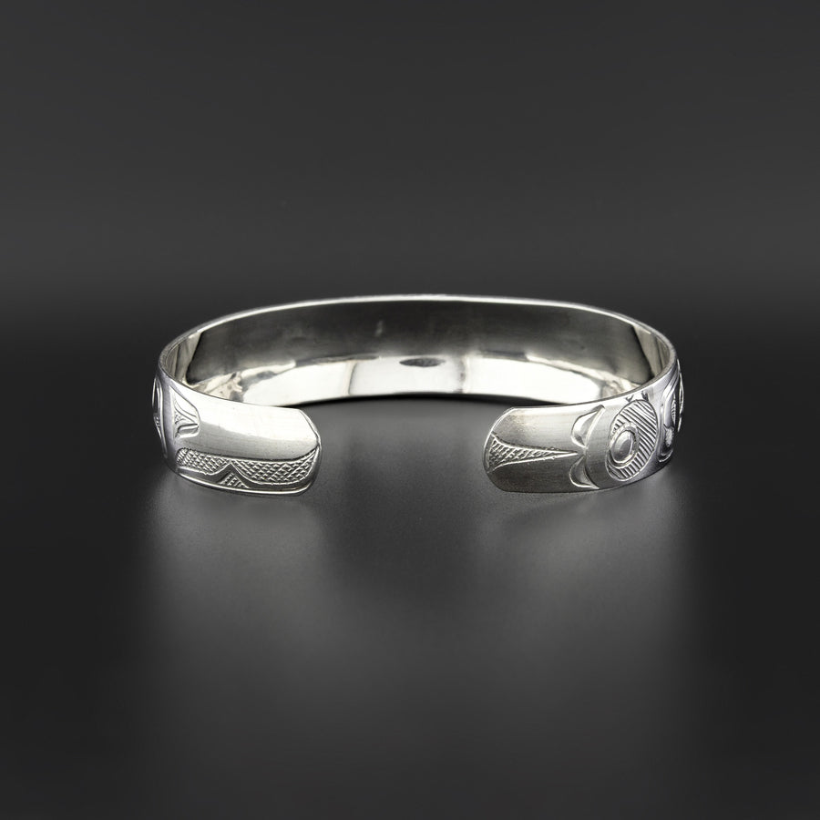 Eagle and Raven - Silver Bracelet with 14k Gold