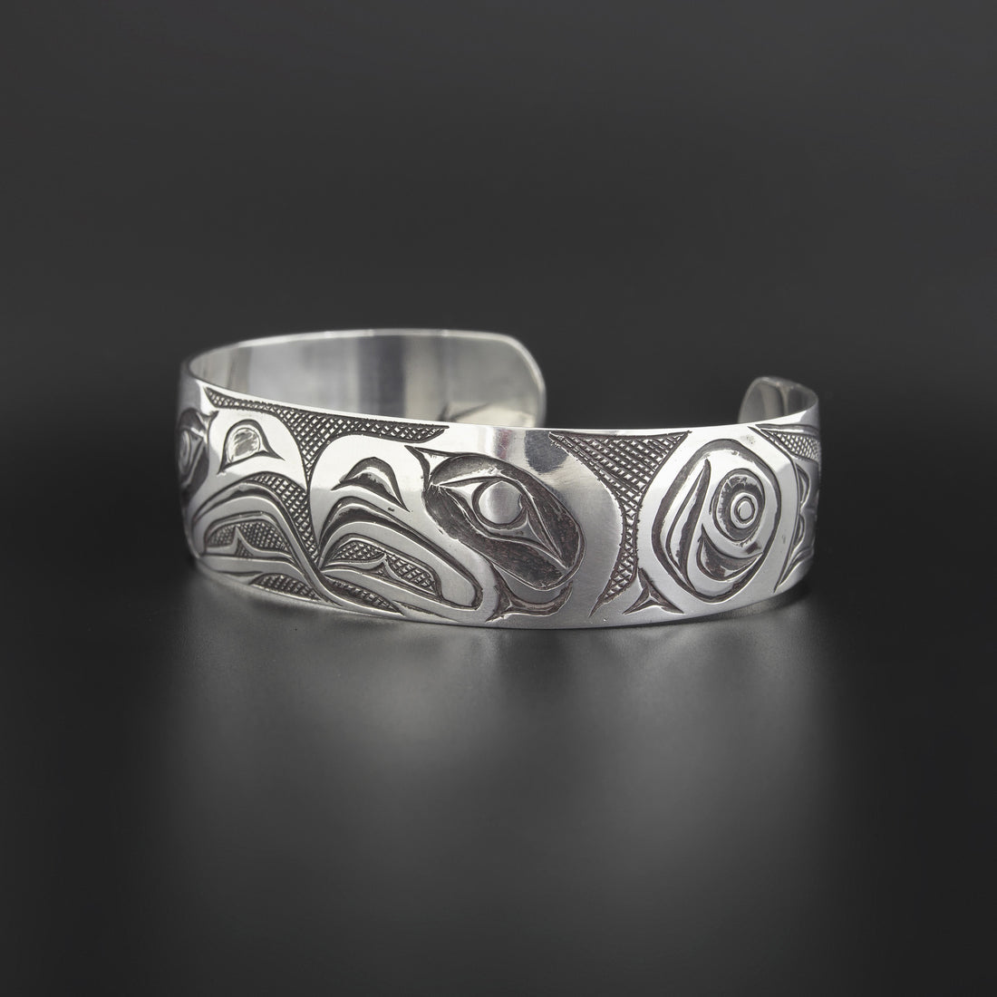 Raven and Eagle - Silver Bracelet