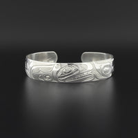 Raven-Finned Killerwhale - Silver Bracelet