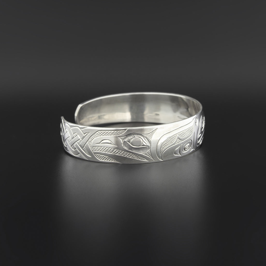 Raven-Finned Killerwhale - Silver Bracelet