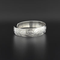 Raven-Finned Killerwhale - Silver Bracelet