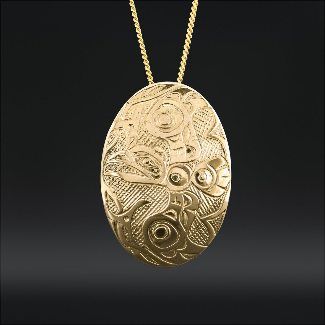 Raven - 14k Gold Pendant
