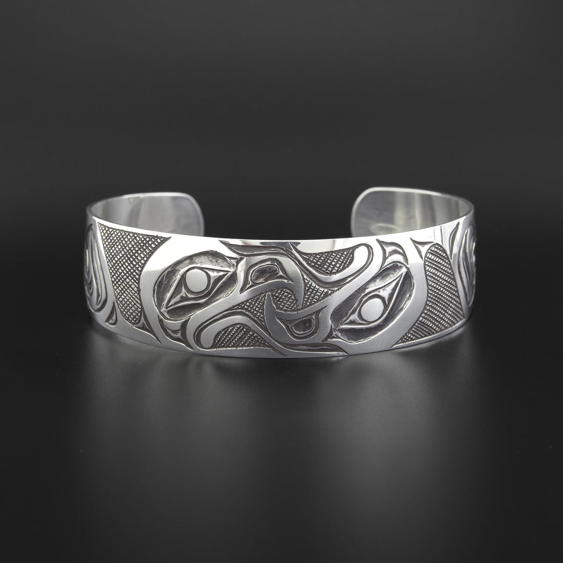Reverse Eagles - Oxidized Silver Bracelet