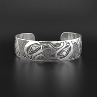 Reverse Eagles - Oxidized Silver Bracelet