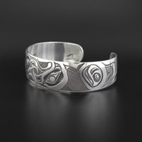 Reverse Eagles - Oxidized Silver Bracelet