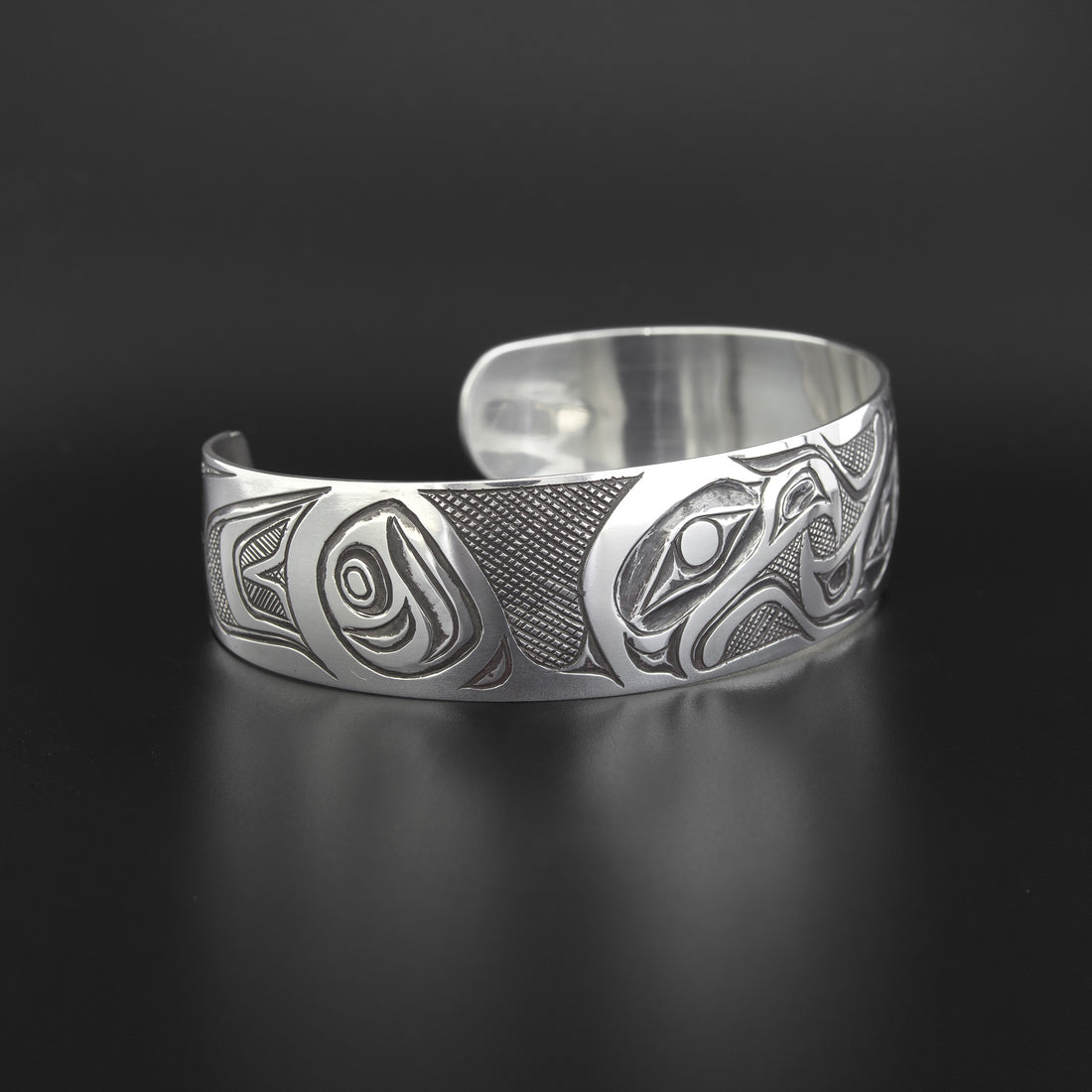 Reverse Eagles - Oxidized Silver Bracelet