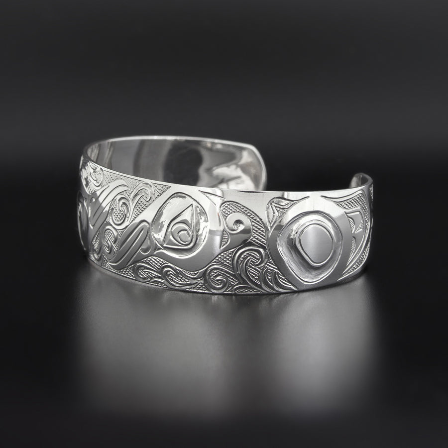 Reverse Hummingbirds - Silver Bracelet