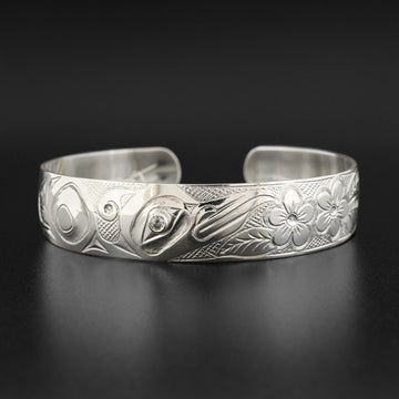 Hummingbird - Silver Bracelet with Cubic Zirconia