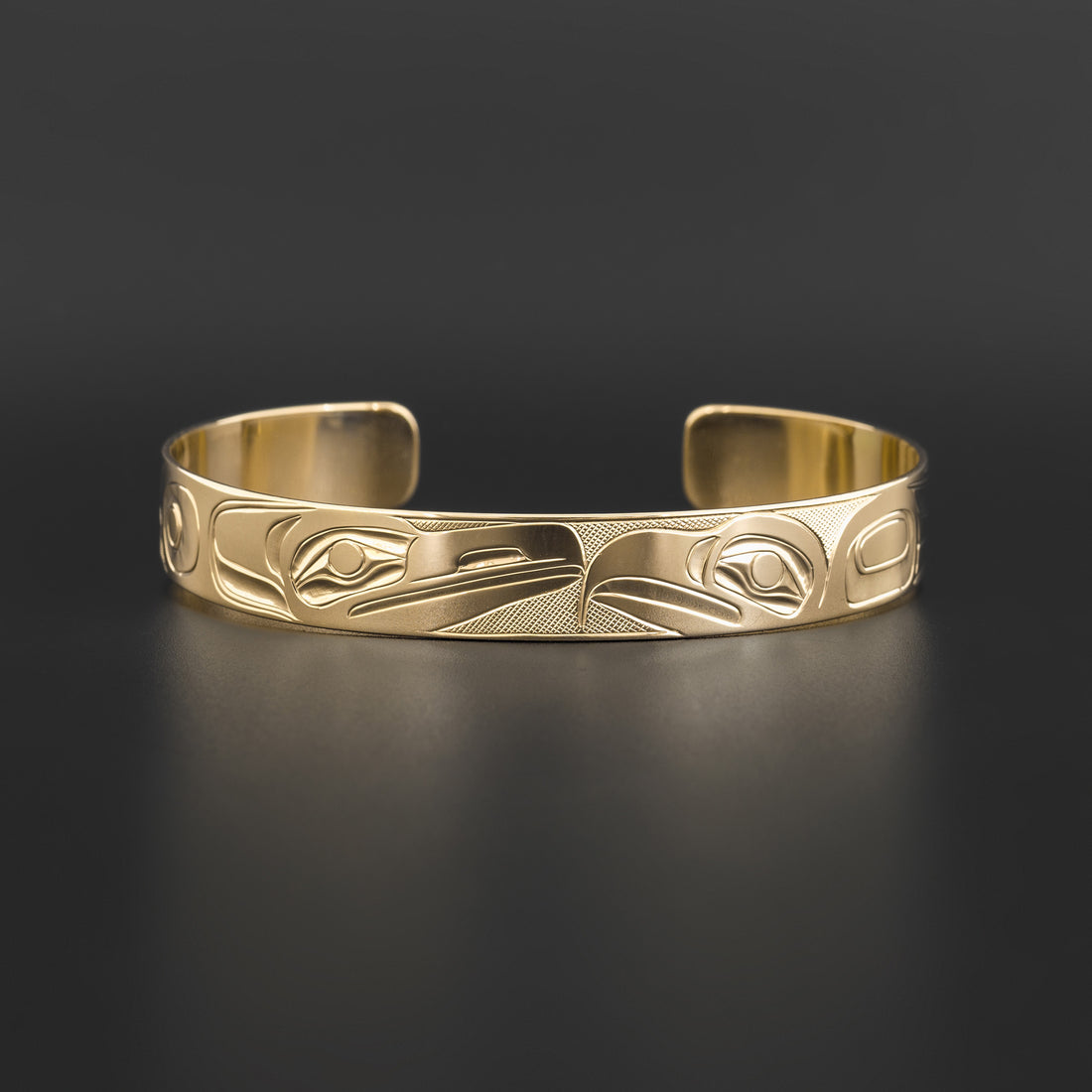 Raven and Eagle - 14k Yellow Gold Bracelet