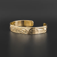 Raven and Eagle - 14k Yellow Gold Bracelet