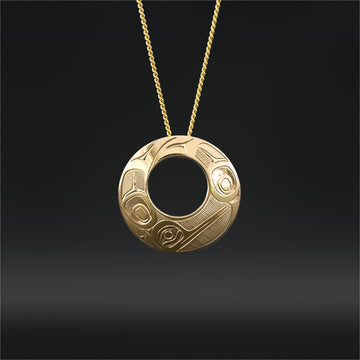 Hummingbird - 14k Gold Pendant