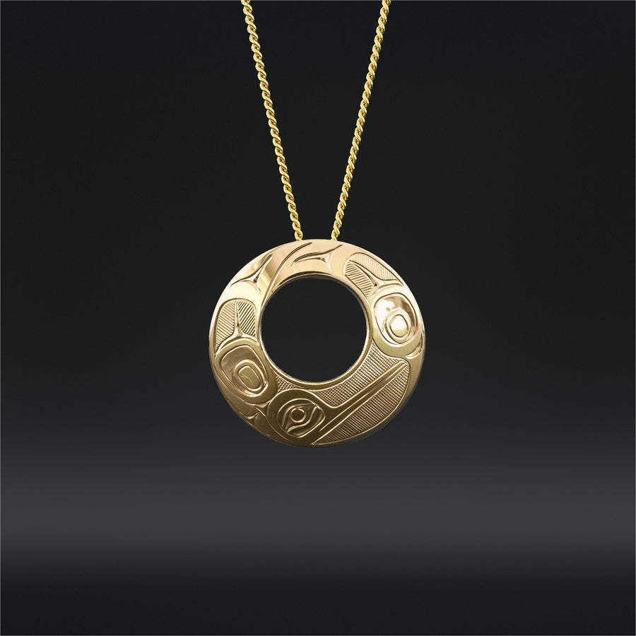 Hummingbird - 14k Gold Pendant