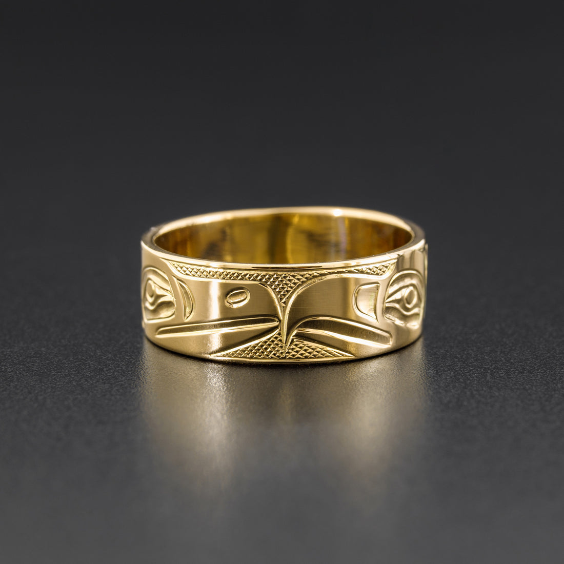 Raven and Eagle - 14k Gold Ring