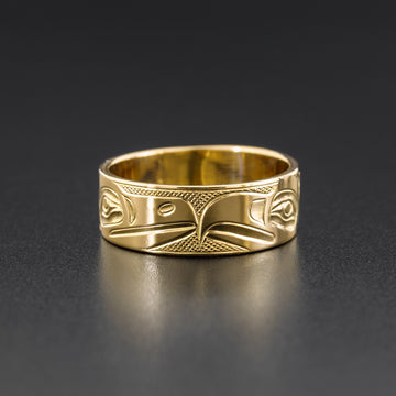Raven and Eagle - 14k Gold Ring