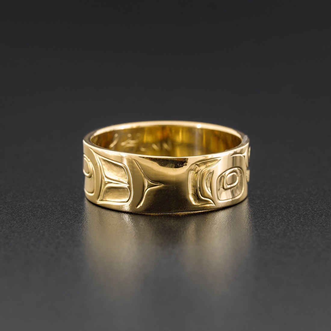 Raven and Eagle - 14k Gold Ring
