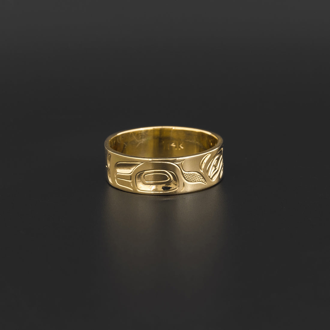 Raven and Light - 14k Yellow Gold Ring