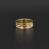 Raven and Light - 14k Yellow Gold Ring
