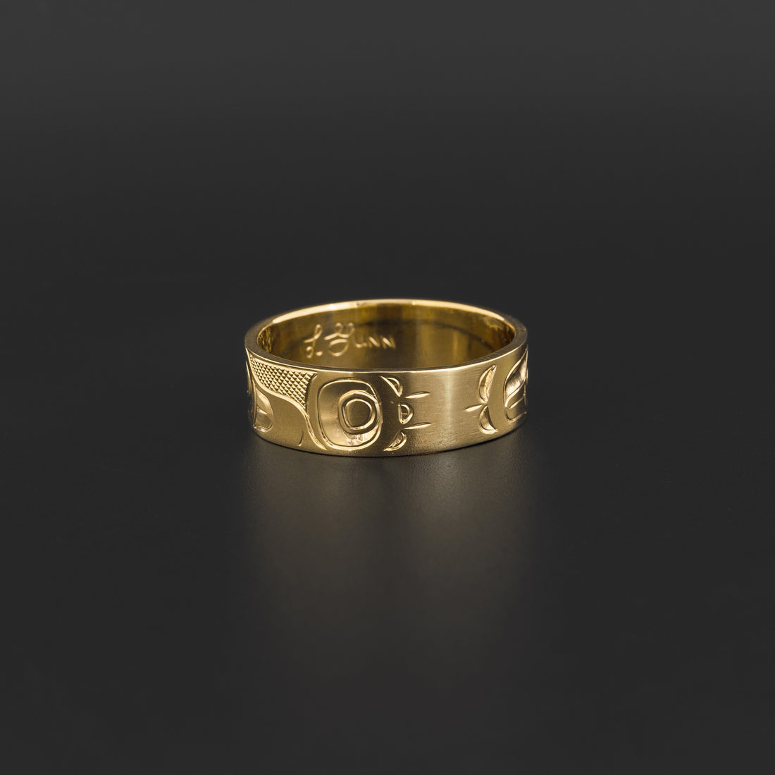 Raven and Light - 14k Yellow Gold Ring