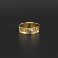 Raven and Light - 14k Yellow Gold Ring