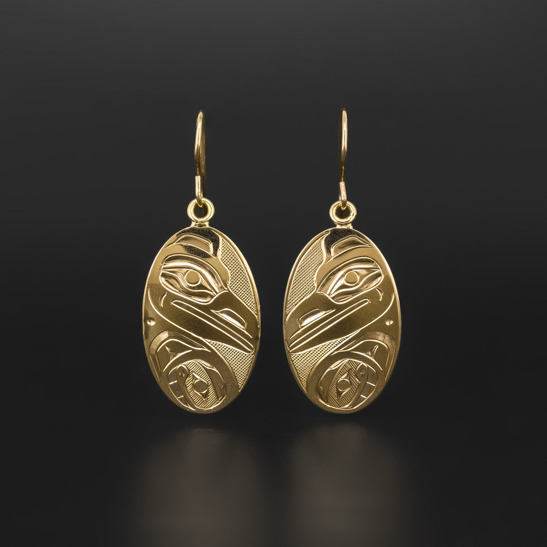 Ravens - 14k Gold Earrings