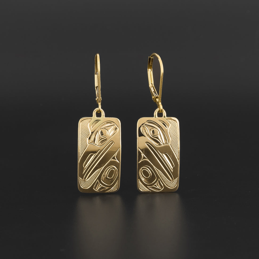 Raven - 14k Gold Earrings