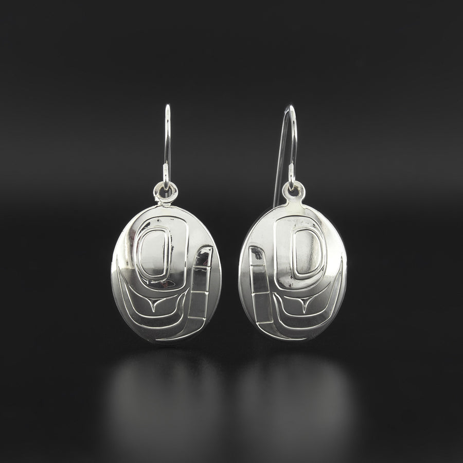 Whale - Silver Earrings