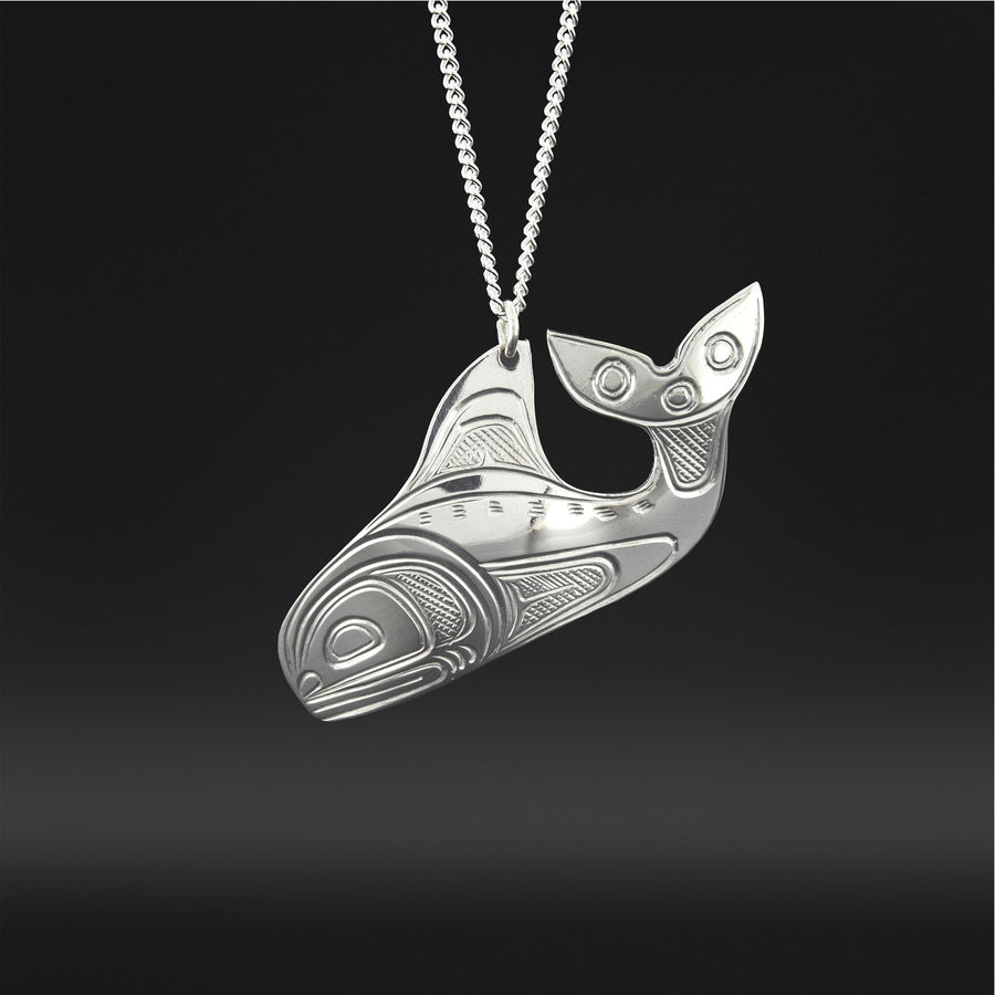 Salmon - Silver Pendant