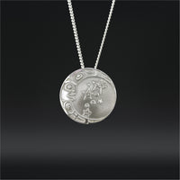 Moon and Stars - Silver Pendant