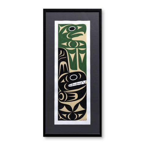 Thunderbird and Whale - Framed Original Painting