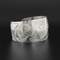 Killerwhale, Hummingbird, and Bear - Silver Bracelet
