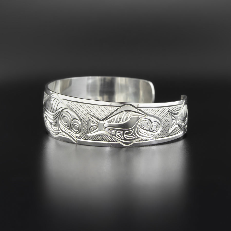 Halibut for the Hell of It - Silver Bracelet