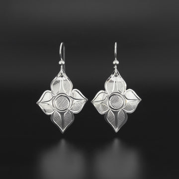Dogwood Flowers - Silver Earrings