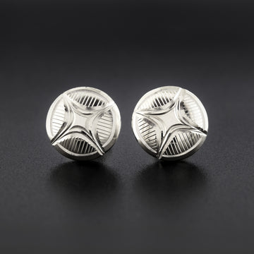 Four Directions - Silver Stud Earrings