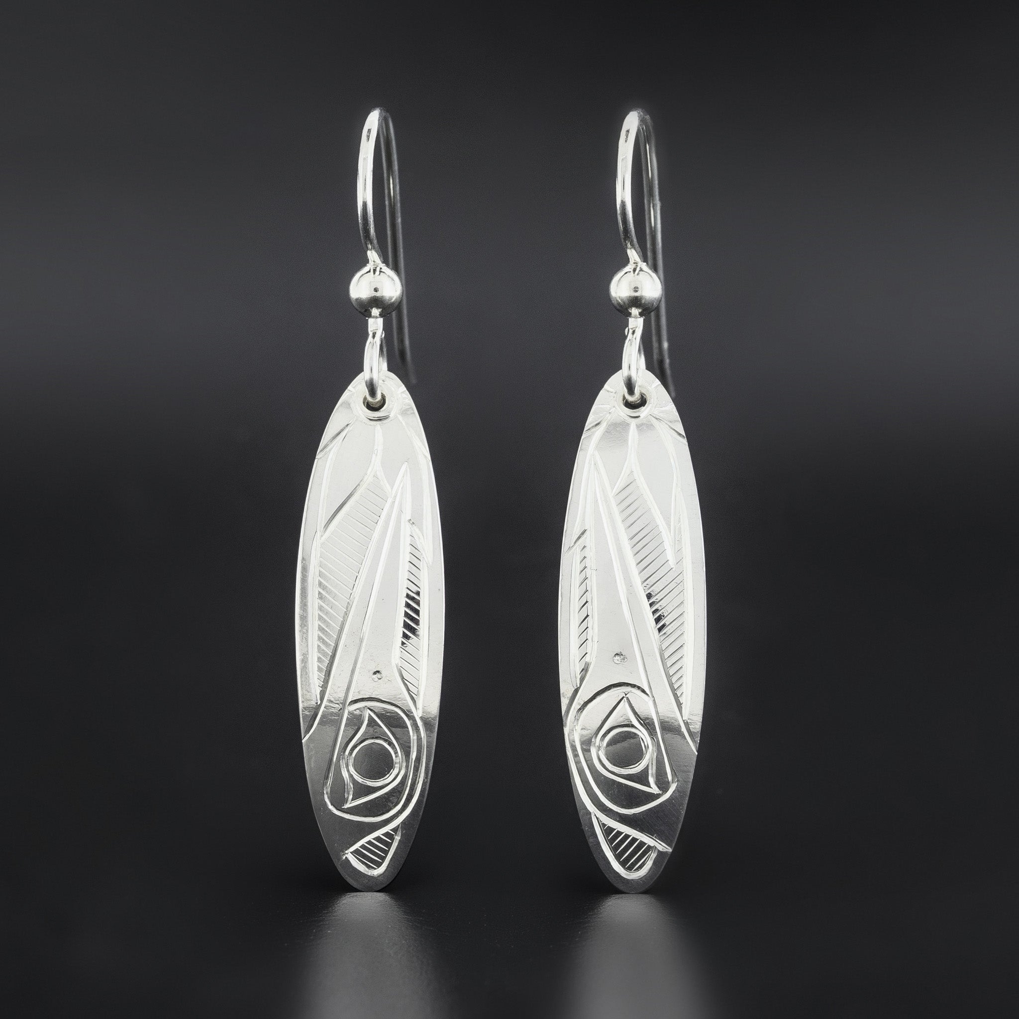 Hummingbird - Silver Earrings – Lattimer Gallery