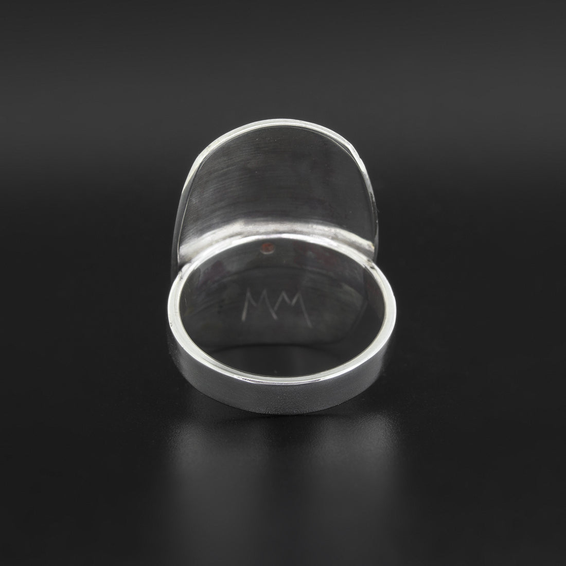 Hummingbird - Silver Ring with Garnet